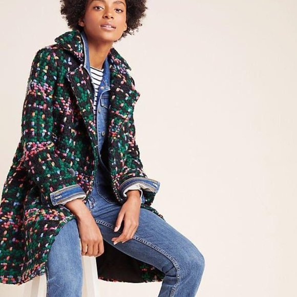 Pepaloves Jackets & Blazers - Pepaloves Multi Color Tweed Coat Medium